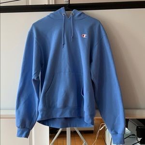 Baby Blue Champion Hoodie in Men’s Small
